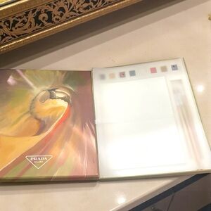 Prada Painted Parrot Palette Mirror — Yellow, Orange, Green, Pink